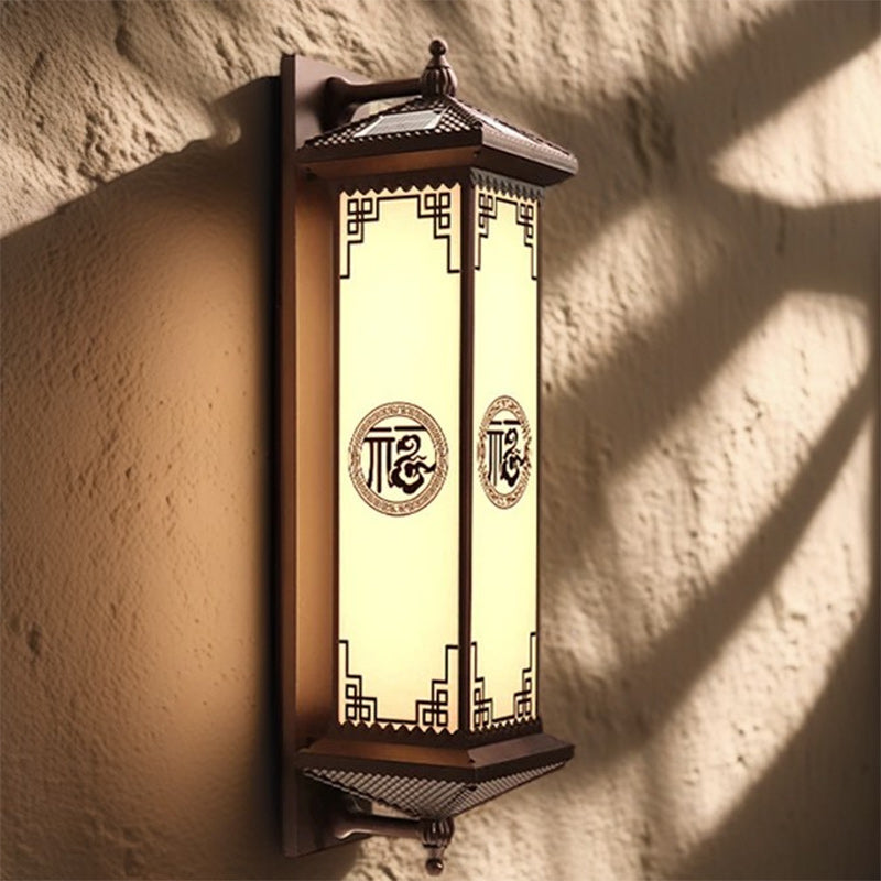 ABS Aluminum Glass Rectangular Outdoor Light