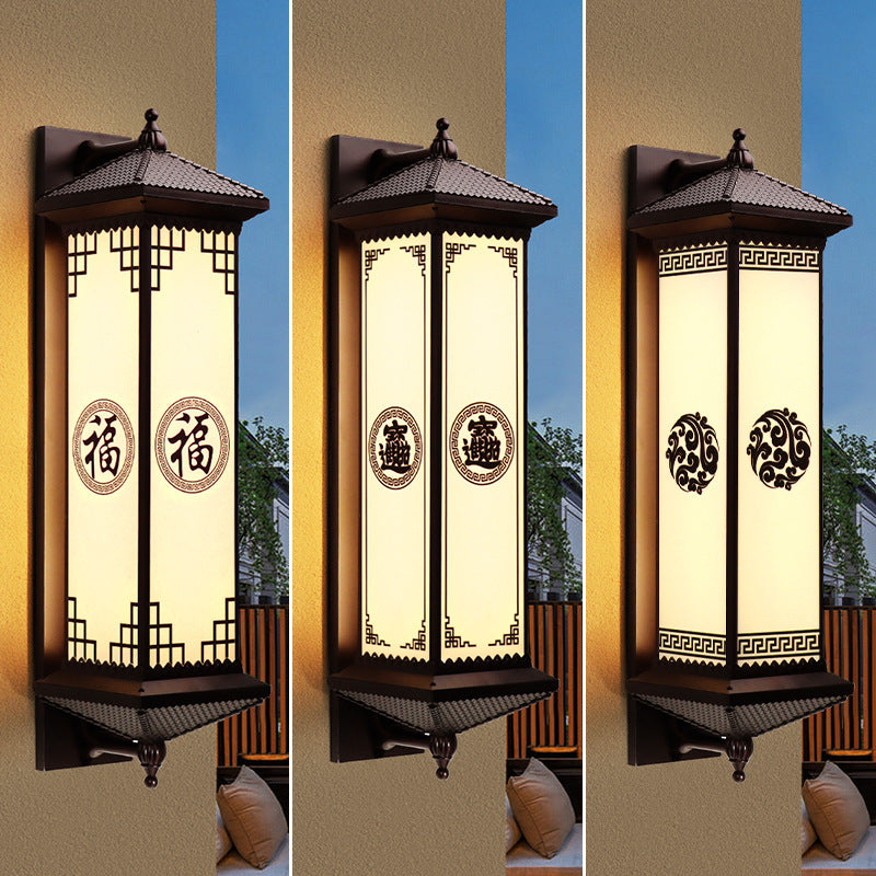 ABS Aluminum Glass Rectangular Outdoor Light