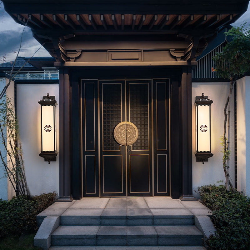 ABS Aluminum Glass Rectangular Outdoor Light