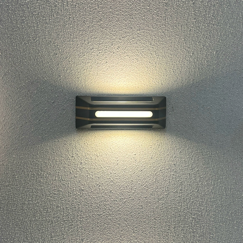 Aluminum Rectangular Stripe Patio Outdoor Light