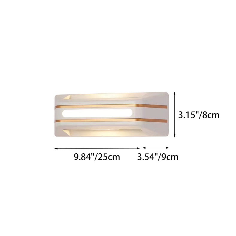 Aluminum Rectangular Stripe Patio Outdoor Light