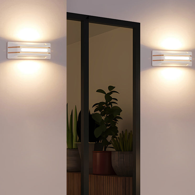 Aluminum Rectangular Stripe Patio Outdoor Light
