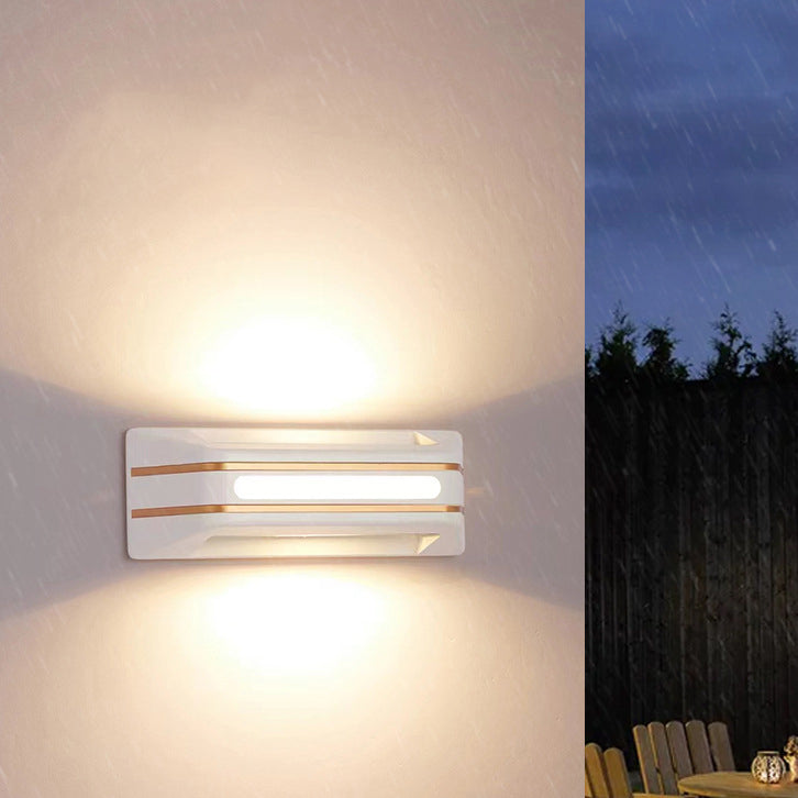 Aluminum Rectangular Stripe Patio Outdoor Light