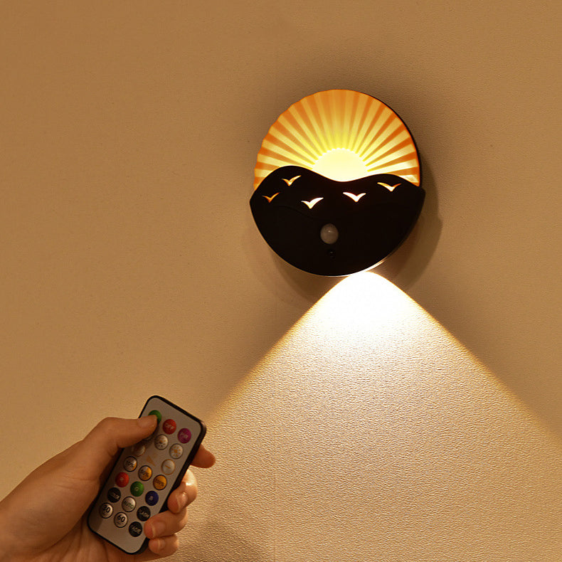 Rechargeable Battery Magnetically Round Wall Lamp