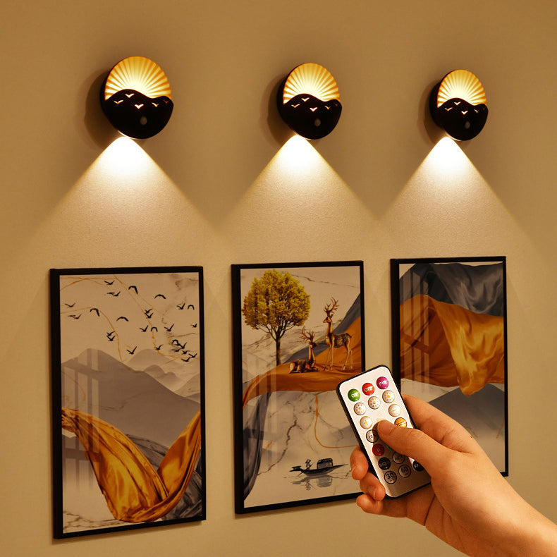 Rechargeable Battery Magnetically Round Wall Lamp