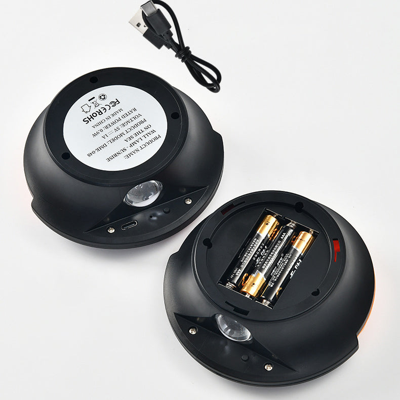 Rechargeable Battery Magnetically Round Wall Lamp