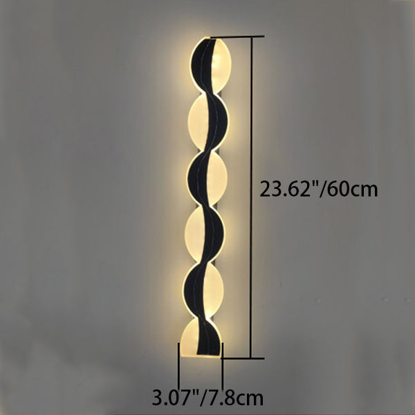 Aluminum Acrylic Strip Wave Outdoor Light