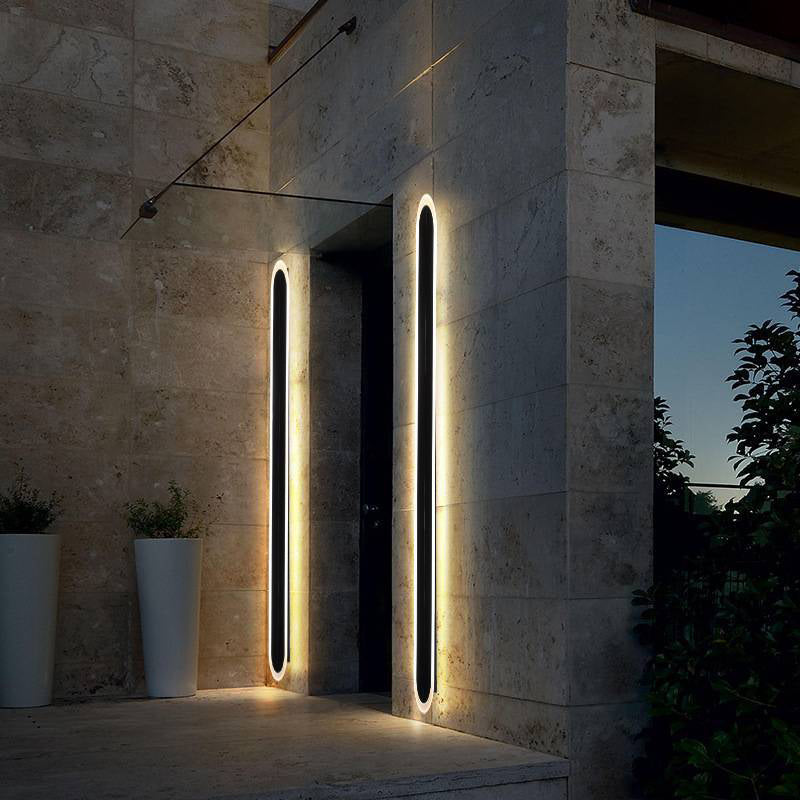 Aluminum Acrylic Strip Wave Outdoor Light