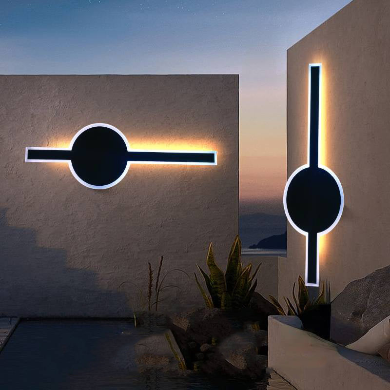 Aluminum Acrylic Strip Wave Outdoor Light