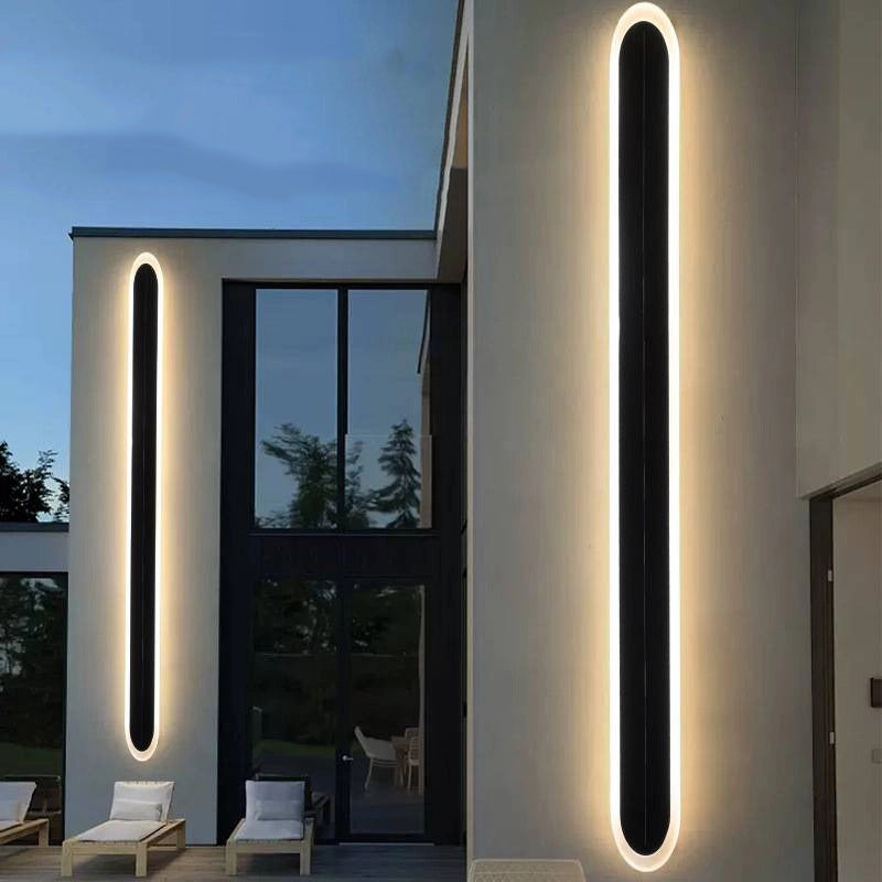 Aluminum Acrylic Strip Wave Outdoor Light
