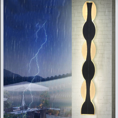 Aluminum Acrylic Strip Wave Outdoor Light