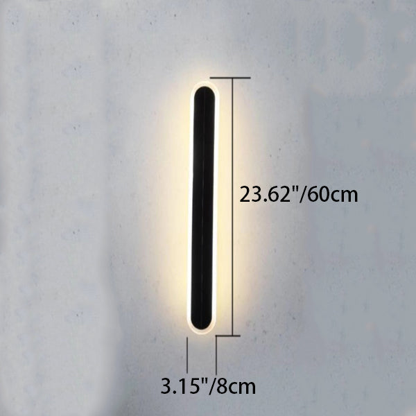 Aluminum Acrylic Strip Wave Outdoor Light
