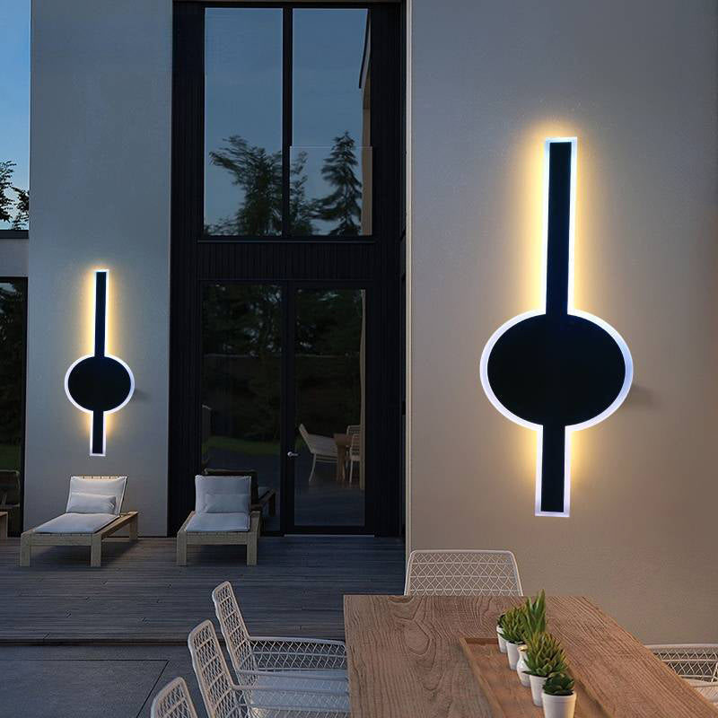 Aluminum Acrylic Strip Wave Outdoor Light