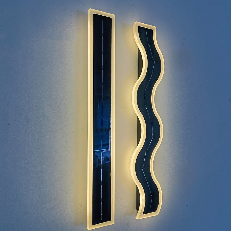 Aluminum Acrylic Strip Wave Outdoor Light