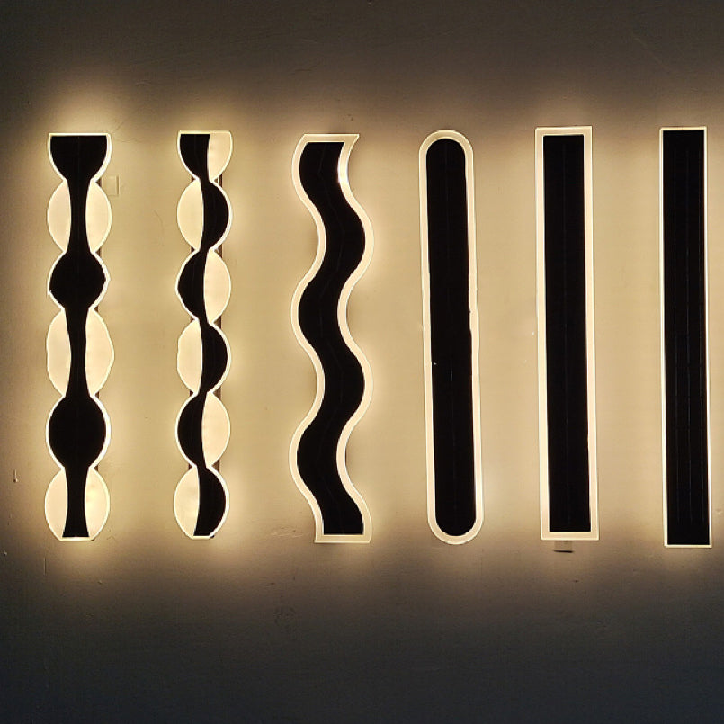 Aluminum Acrylic Strip Wave Outdoor Light