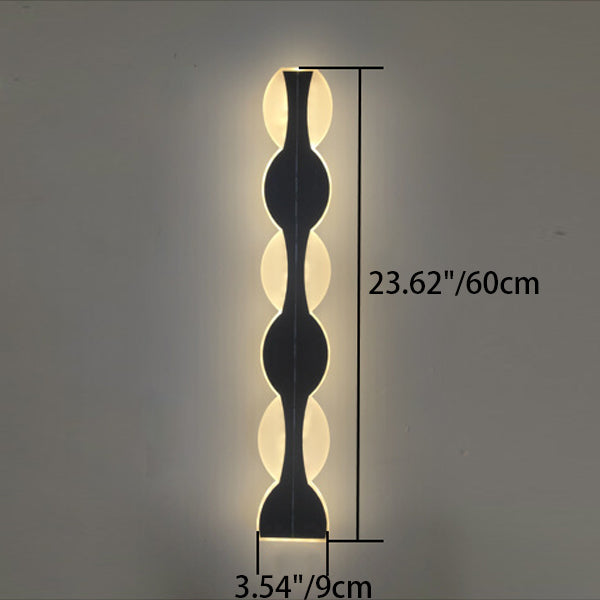 Aluminum Acrylic Strip Wave Outdoor Light