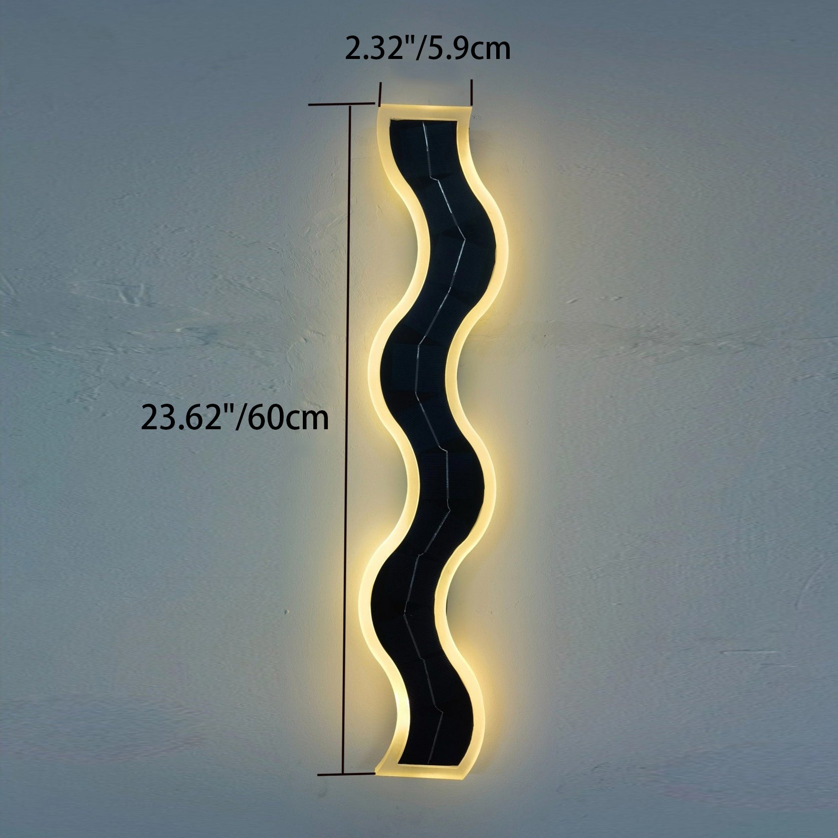 Aluminum Acrylic Strip Wave Outdoor Light