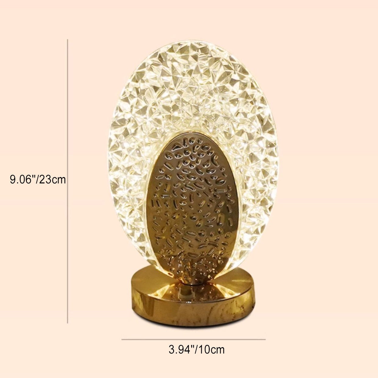 Rechargeable Acrylic Metal Shell Table Lamp