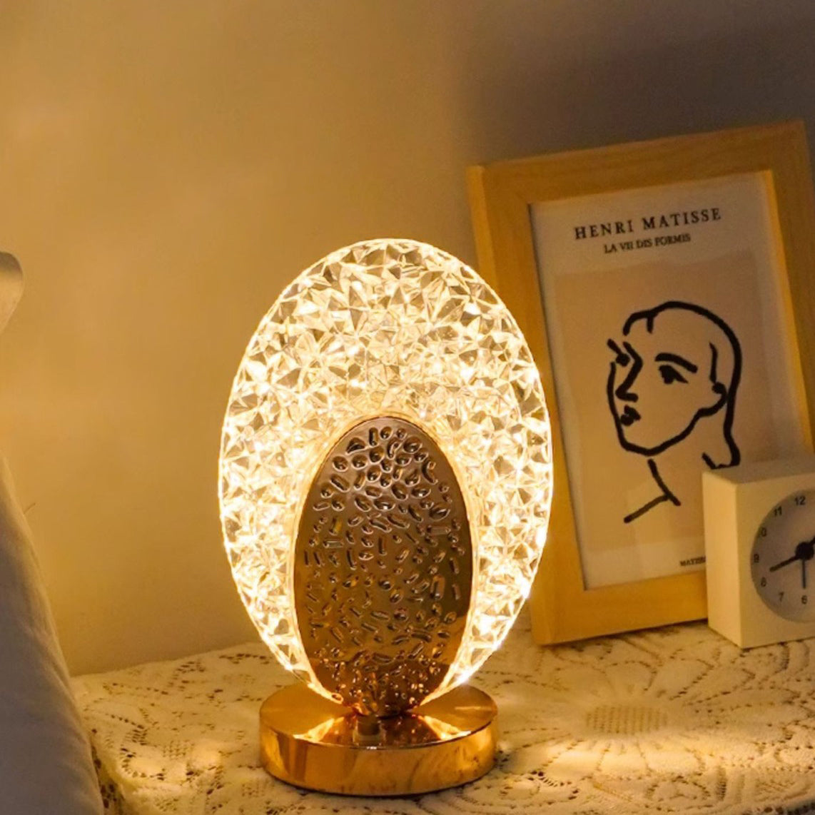 Rechargeable Acrylic Metal Shell Table Lamp