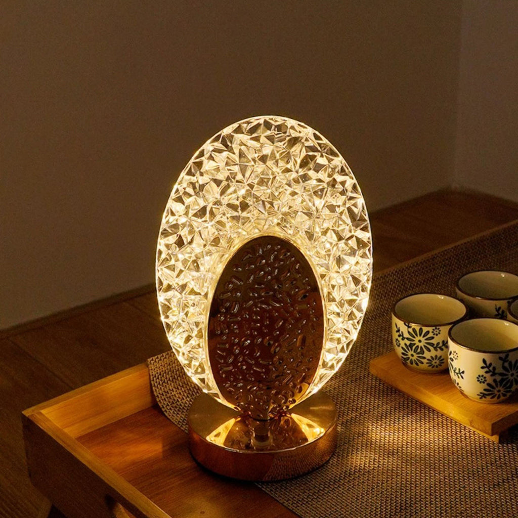 Rechargeable Acrylic Metal Shell Table Lamp