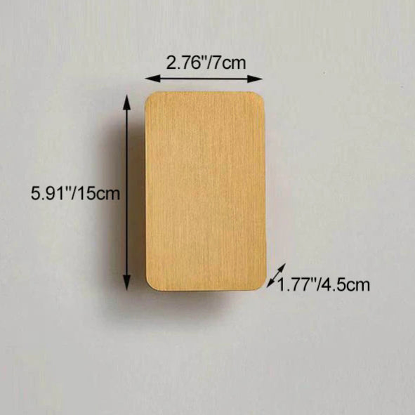 Aluminum Rectangular Flat Panel 2-Light Wall Lamp
