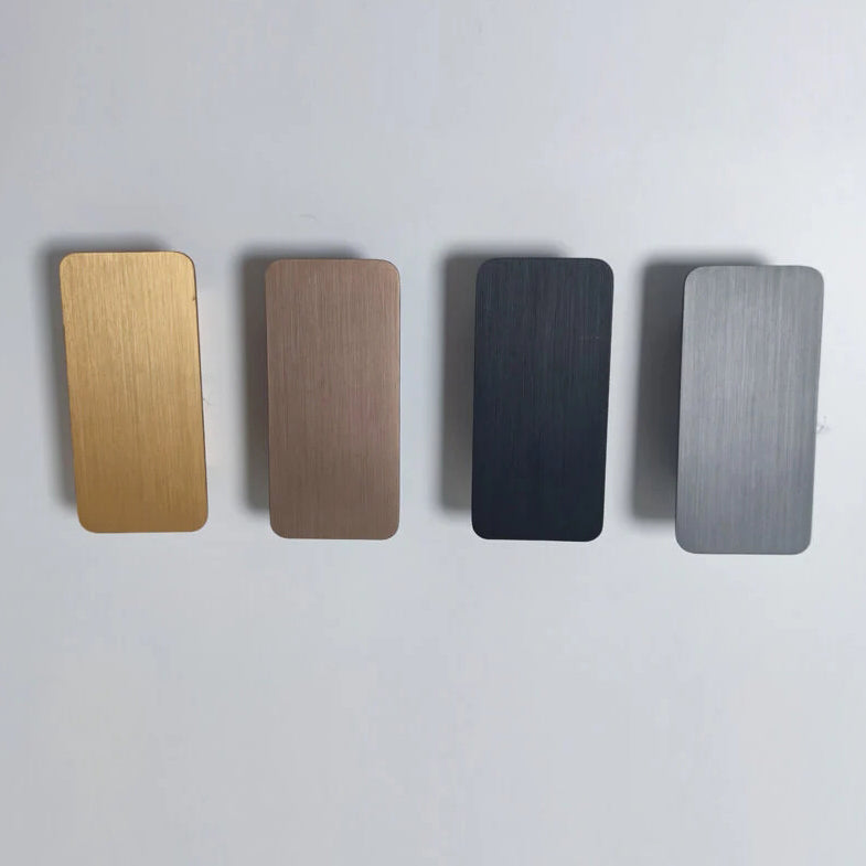 Aluminum Rectangular Flat Panel 2-Light Wall Lamp