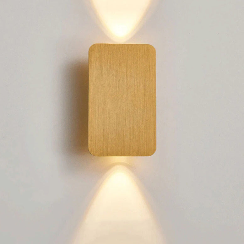 Aluminum Rectangular Flat Panel 2-Light Wall Lamp