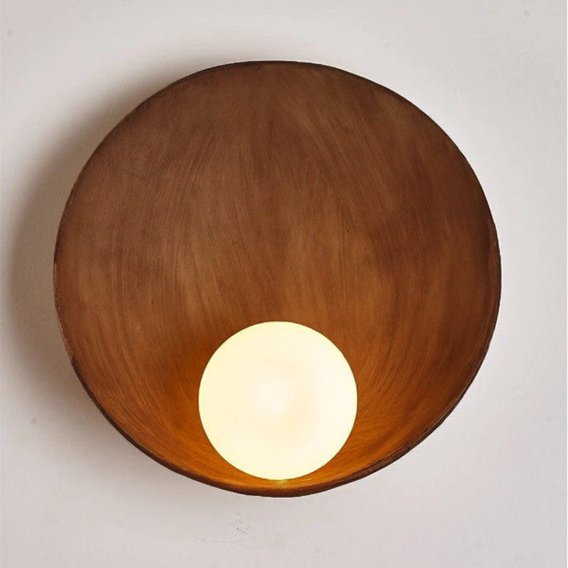 Round Iron Resin Wall Lamp