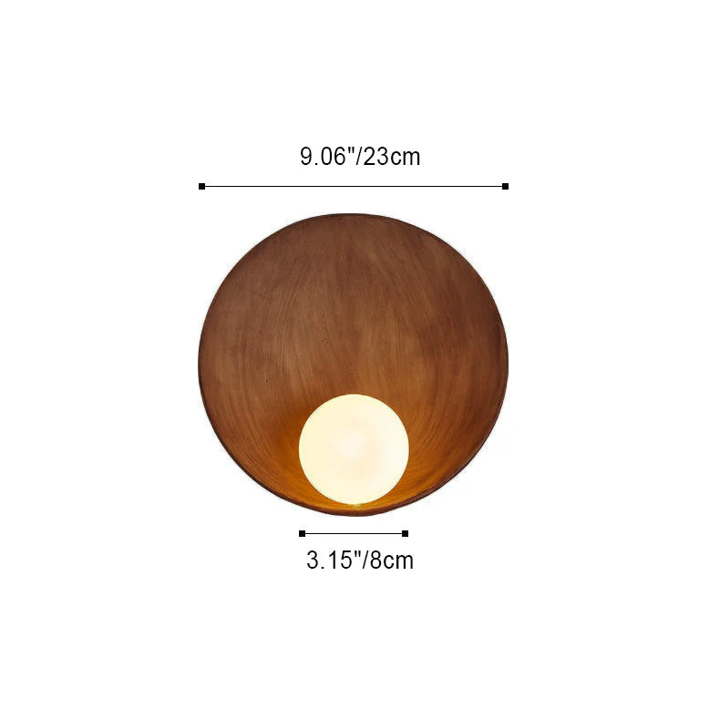Round Iron Resin Wall Lamp