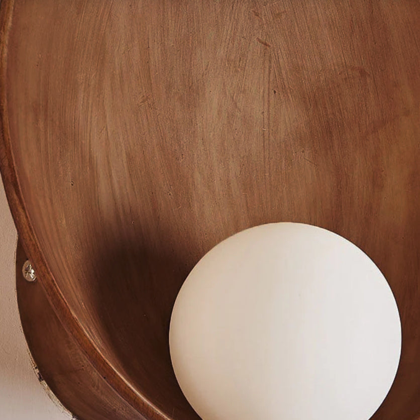 Round Iron Resin Wall Lamp