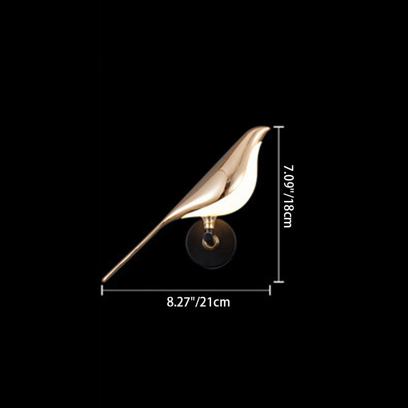 Zinc Alloy Acrylic Bird Wall Lamp