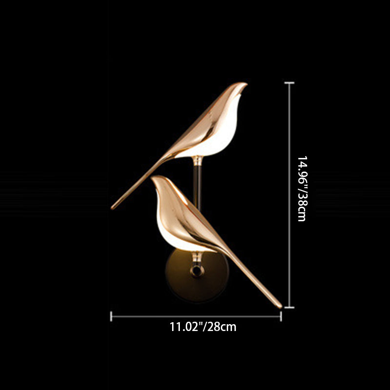 Zinc Alloy Acrylic Bird Wall Lamp