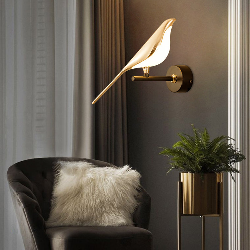 Zinc Alloy Acrylic Bird Wall Lamp