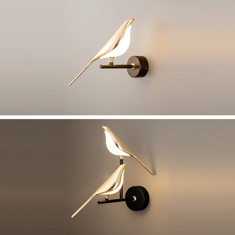Zinc Alloy Acrylic Bird Wall Lamp
