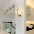 Metal Acrylic Diamond-Pattern Living 2-Light Wall Lamp