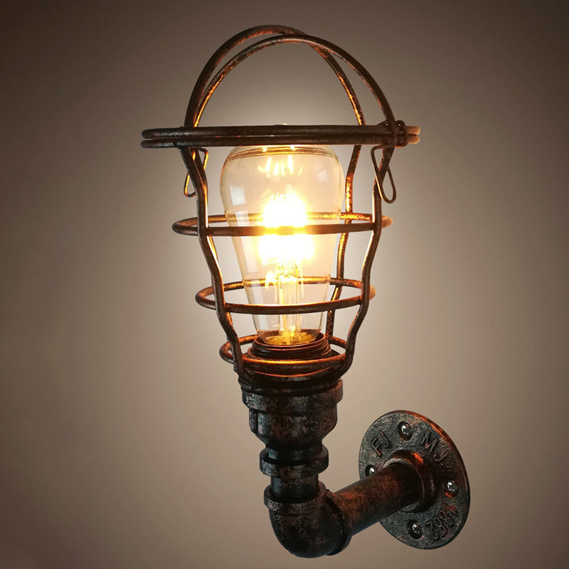 Iron Water Pipe Wall Lamp