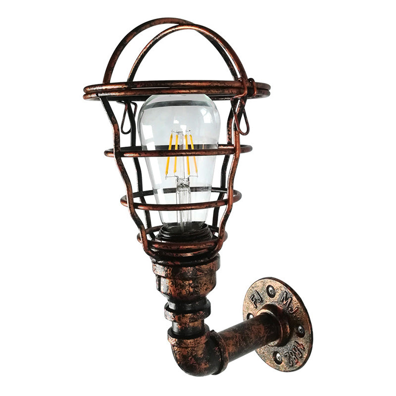 Iron Water Pipe Wall Lamp