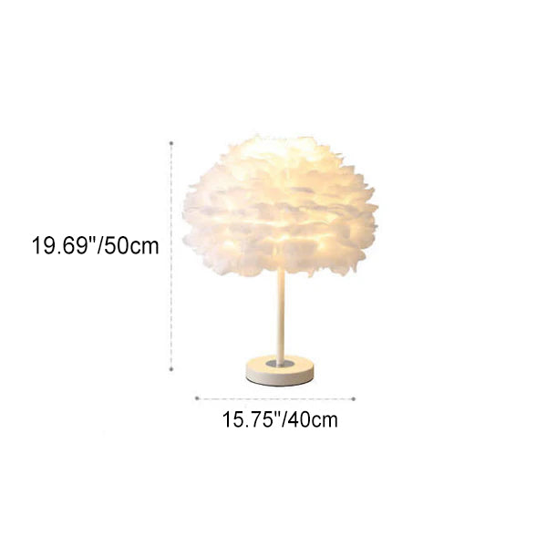 Goose Feathers Design Table Lamp