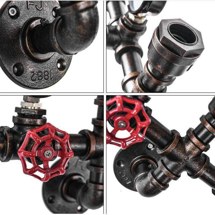 Metal Pipe 2/3 2-Light Wall Lamp