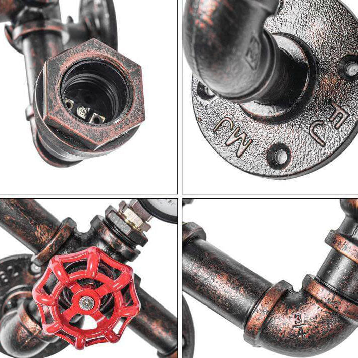 Metal Pipe 2/3 2-Light Wall Lamp