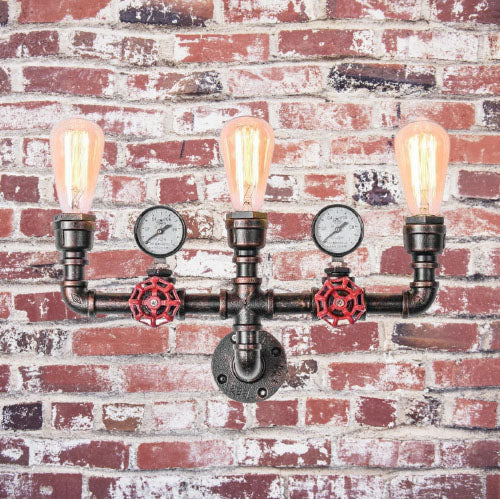 Metal Pipe 2/3 2-Light Wall Lamp