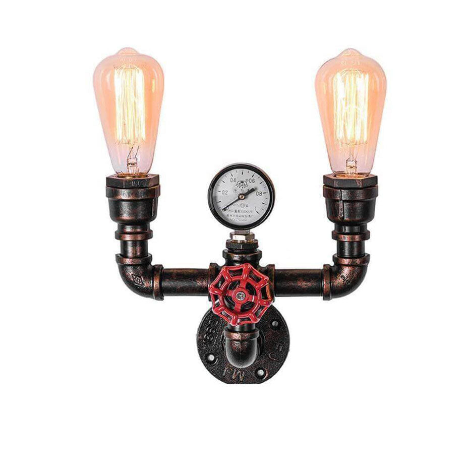 Metal Pipe 2/3 2-Light Wall Lamp