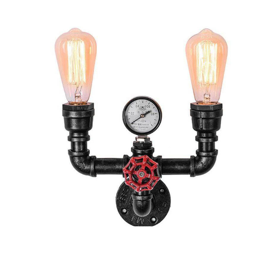 Metal Pipe 2/3 2-Light Wall Lamp