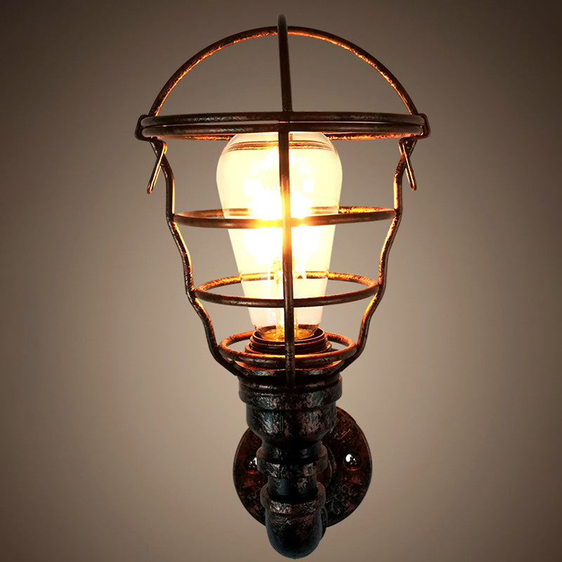 Iron Water Pipe Wall Lamp