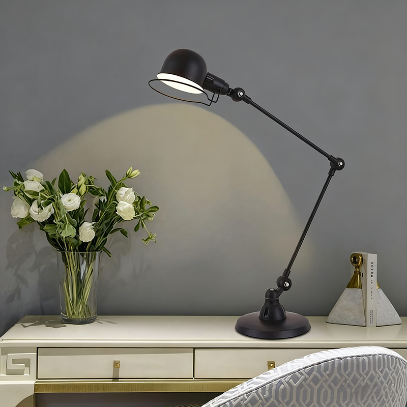 Iron Mechanical Long Arm Table Lamp