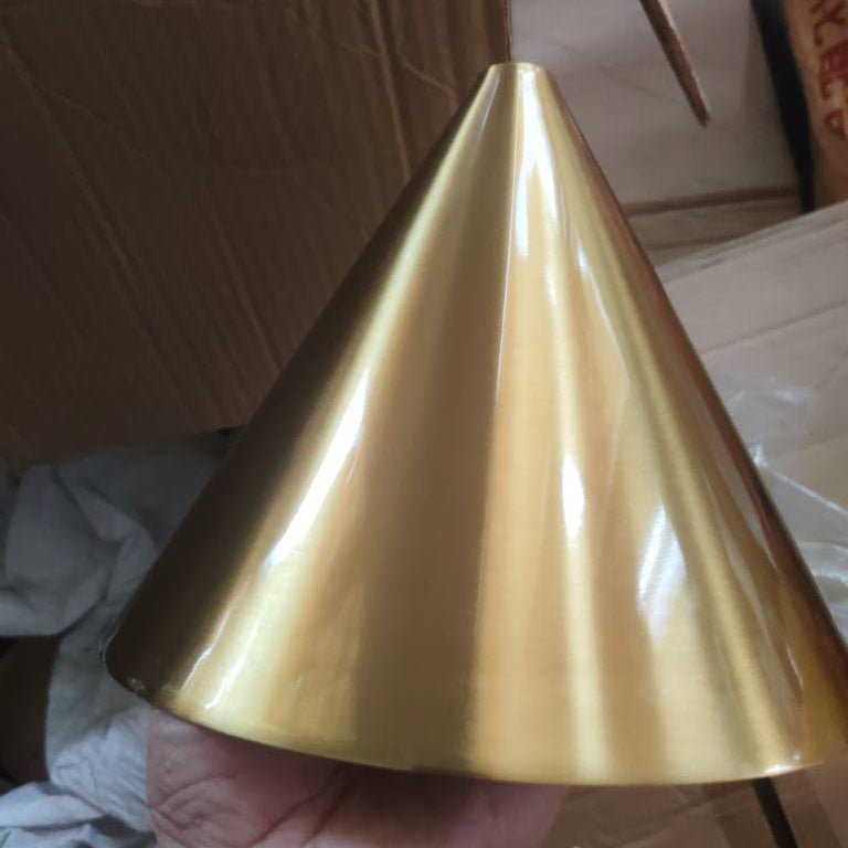 Iron Plated Brass Cone Wall Lamp