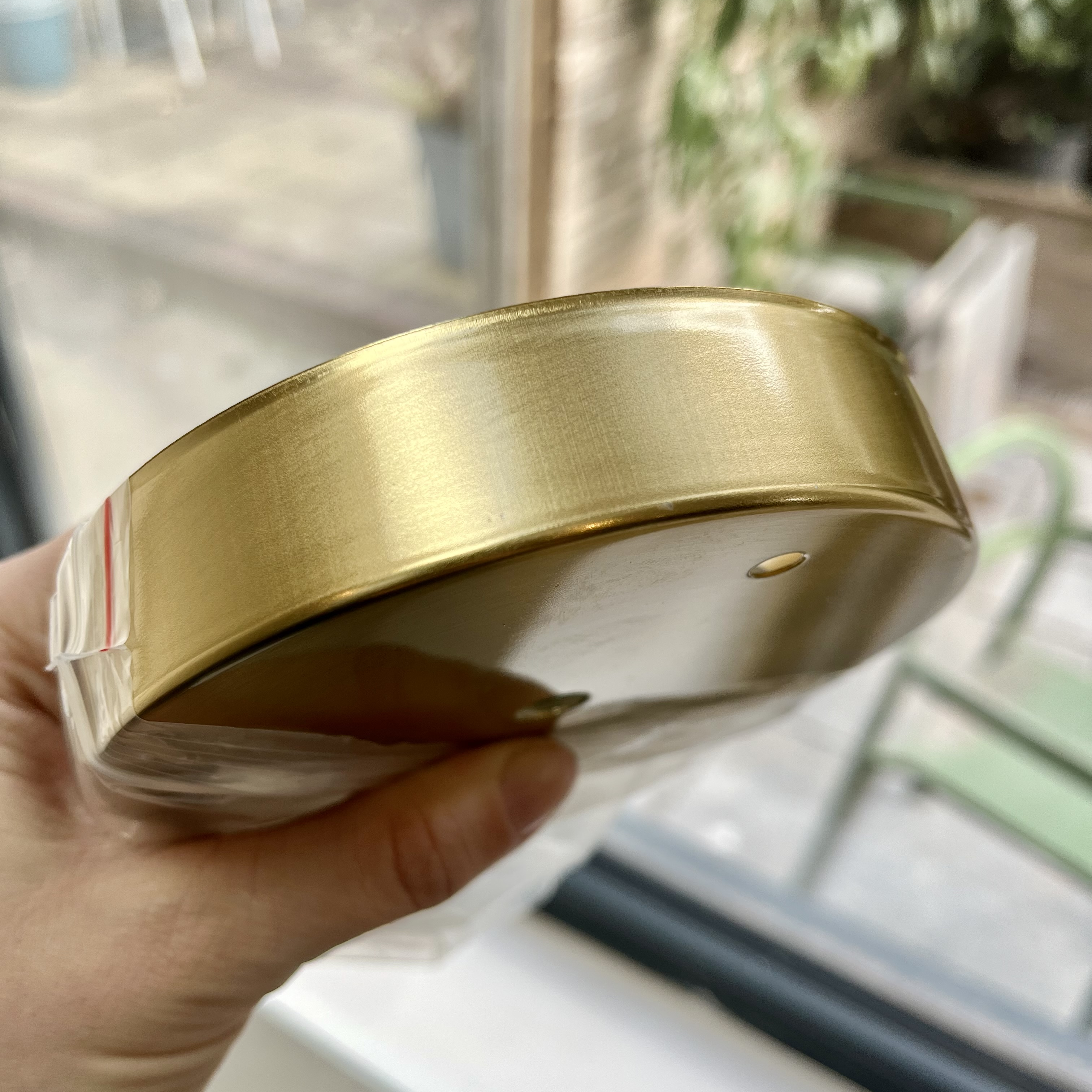 Iron Plated Brass Cone Wall Lamp