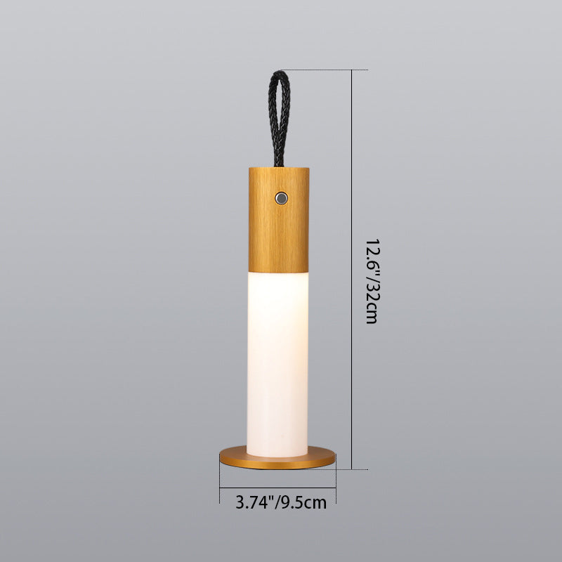 Portable Carrying Cord Cylinder Table Lamp