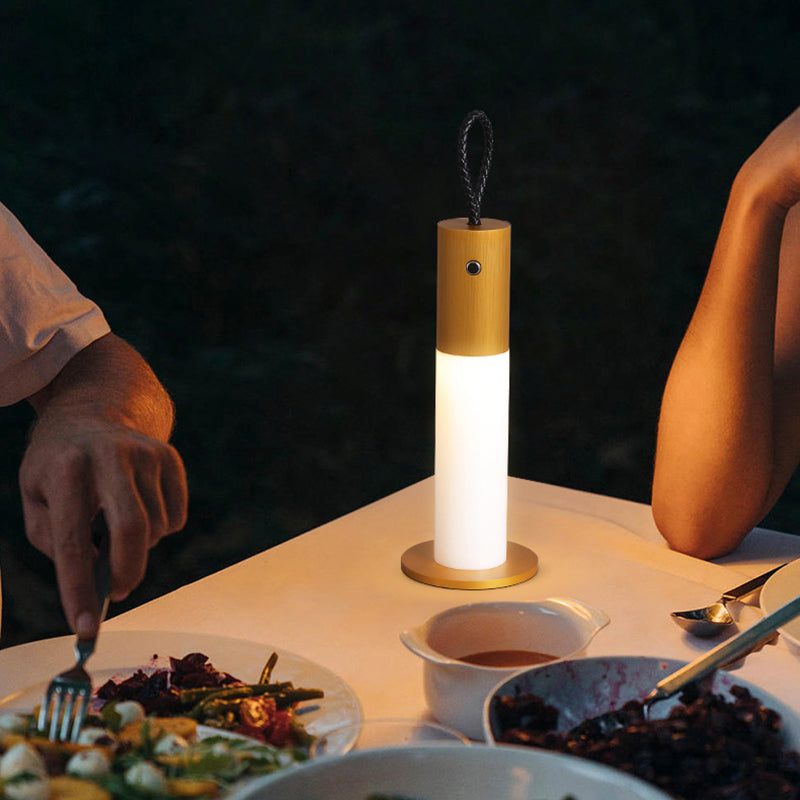 Portable Carrying Cord Cylinder Table Lamp