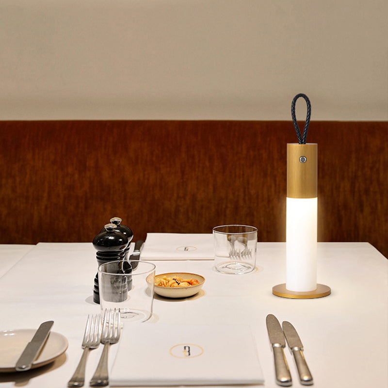 Portable Carrying Cord Cylinder Table Lamp